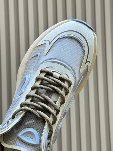 DIOR 26S B30 COUNTDOWN TECH SNEAKER IN GRAY AND LIGHT BLUE TECHNICAL FABRIC AND SUEDE