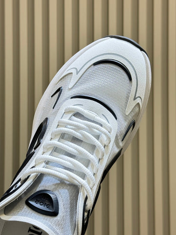 DIOR 26S B30 COUNTDOWN TECH SNEAKER IN WHITE TECHNICAL FABRIC AND SUEDE