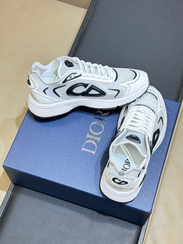 DIOR 26S B30 COUNTDOWN TECH SNEAKER IN WHITE TECHNICAL FABRIC AND SUEDE