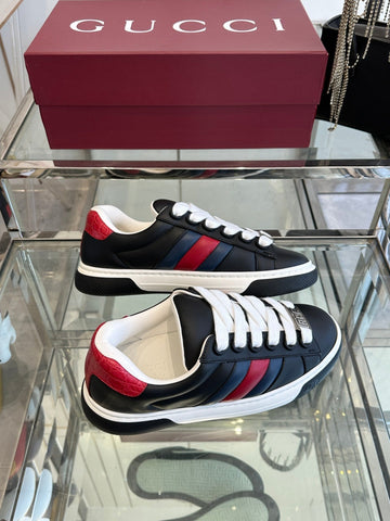 GG ACE SNEAKER IN BLACK SHEEPSKIN