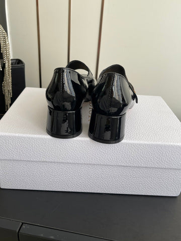 DIOR 26S MARY JANE 45 MM IN BLACK GLOSSY CALFSKIN