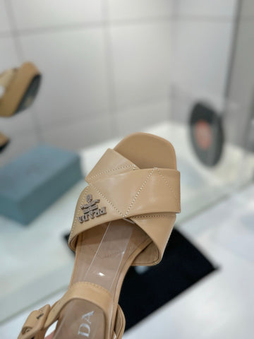 PRA HIGH HEELS 85MM IN BEIGE CALFSKIN