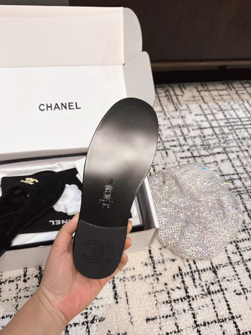 SLINGBACK LOAFER IN BLACK SUEDE AND SHEARLING