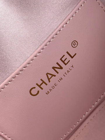 CHANEL 25S HOBO BAG 22 IN LIGHT PINK CAVIAR WITH GOLD HARDWARE