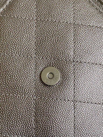 CHANEL 25S HOBO BAG 40 IN LILAC SILVER METALLIC CAVIAR