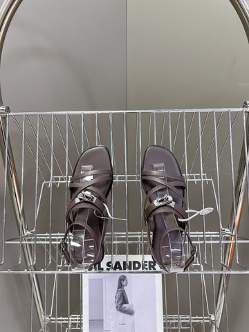 JUNE SANDAL CHOCOLATE CALFSKIN
