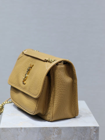 NIKI MEDIUM 28 IN DIJON YELLOW ELEPHANT PATTERN LAMBSKIN