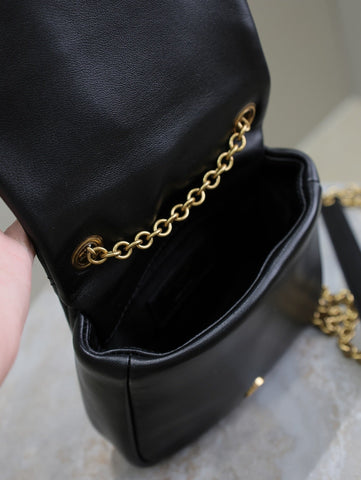 YSL 25S JAMIE CUBE 16 IN BLACK CALFSKIN