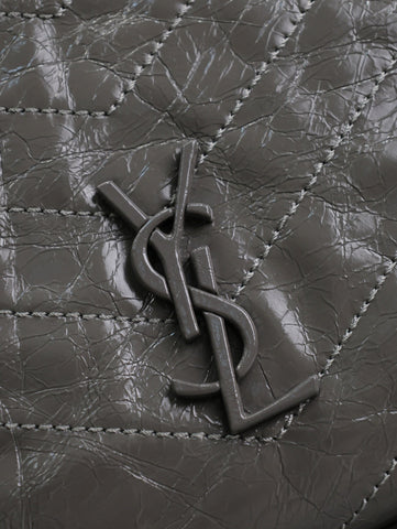 NIKI SHOPPING BAG 33 IN GRAY CRUMPLED CALFSKIN