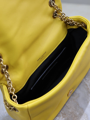 JAMIE 4.3 MINI BAG 20 IN MUSTARD YELLOW LAMBSKIN COPPER HARDWARE