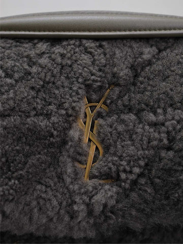 JAMIE BAG 25 IN DARK GRAY LAMB WOOL