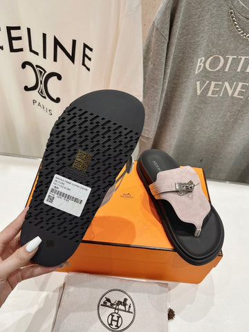 EMPIRE SANDAL BLACK MIX LIGHT GRAY SUEDE