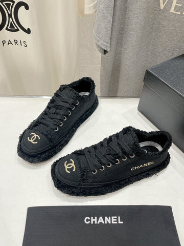 CC SNEAKER BLACK DENIM FABRIC