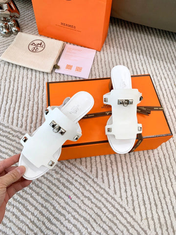 INVINCIBLE 50 SANDAL IN WHITE CALFSKIN