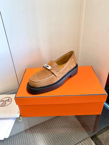 ICONE LOAFER IN BRONZE BROWN SUEDE