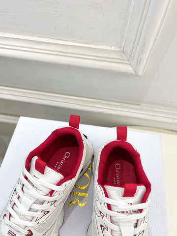 DIOR 26S SNEAKER IN WHITE CALFSKIN AND MESH FABRIC