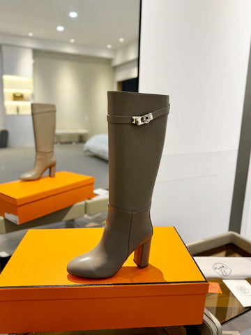 STORY BOOT 85MM IN PEANUT BROWN CALFSKIN
